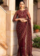 Sahiba By Zarif Formals Embroidered Net 3 Piece Unstitched Suit ZF25SFE D-SBA-01 ELIF